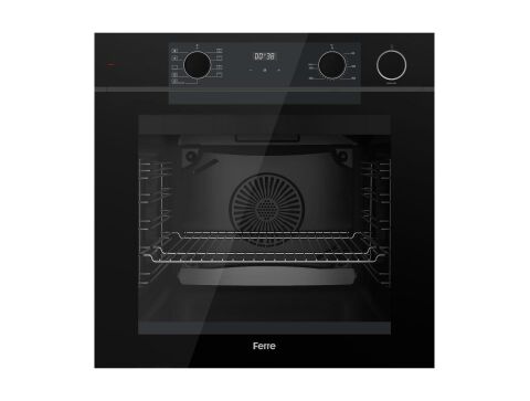Ferre STEAMART-FRYART  Serisi Siyah Set (SC405-WFA + QEP64CS +D080 ) - Döküm Izgara / 65 cm Ocak