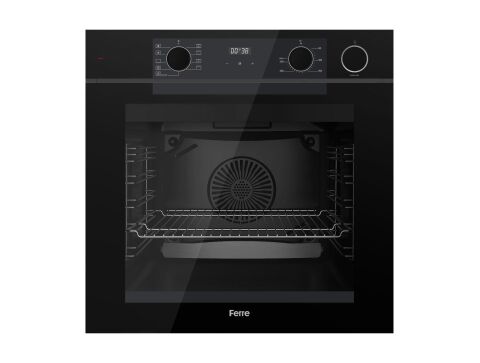 Ferre STEAMART-FRYART  Serisi Siyah Set (SC405-WFA + QEP64CS +D080 ) - Döküm Izgara / 65 cm Ocak