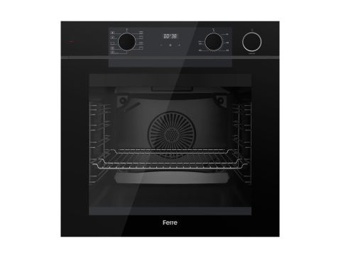 Ferre STEAMART-FRYART-SILENTART Serisi Siyah Set (SS205 + QEP64CS +D077-SA ) - Emaye Izgara