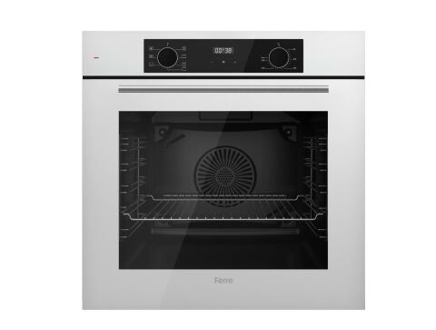 Ferre STEAMART-FRYART-SILENTART Serisi Beyaz Set (SS036 + QBL63CB +D064-SA ) - Emaye Izgara - 75 Cm Ocak