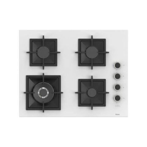 Ferre FRYART-SILENTART Serisi Beyaz Set (SC406-WFA + QEP63CB +D078-SA ) - Döküm Izgara / 65 cm Ocak