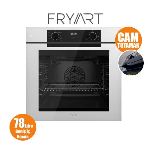 Ferre FRYART Serisi Beyaz Set (SC406-WFA + QEP63CB +D078 ) - Döküm Izgara / 65 cm Ocak