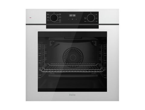 Ferre STEAMART-FRYART-SILENTART Serisi Beyaz Set (CS206 + QEP63CB +D078-SA ) - Emaye Izgara