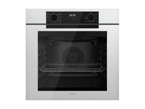 Ferre STEAMART-FRYART-SILENTART Serisi Beyaz Set (CS206 + QEP63CB +D081-SA ) - Emaye Izgara