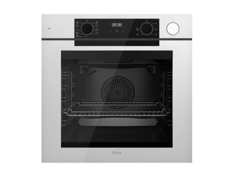 Ferre STEAMART-FRYART-SILENTART Serisi Beyaz Set (SC406-WFA + QEP64CB +D078-SA ) - Döküm Izgara / 65 cm Ocak