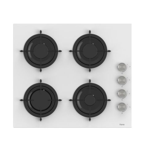 Ferre STEAMART-FRYART-SILENTART Serisi Beyaz Set (CS206 + QEP64CB +D064-SA ) - Emaye Izgara