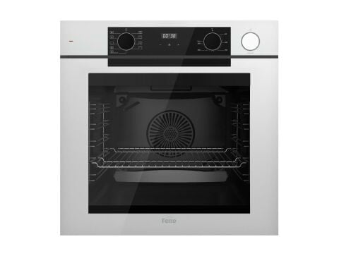 Ferre STEAMART-FRYART-SILENTART Serisi Beyaz Set (SS206 + QEP64CB +D078-SA ) - Emaye Izgara