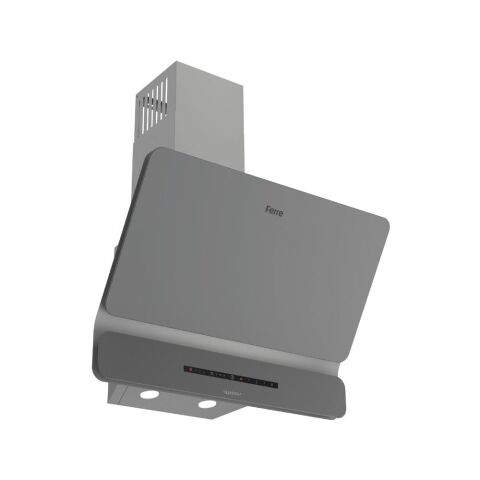 Ferre FLOWART-SILENTART Serisi Gri Set (ED078 + QBL63CPR +D082-SA ) - Döküm Izgara / 67 cm Ocak