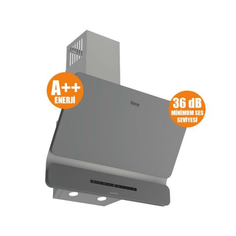 Ferre FRYART-SILENTART Serisi Gri Set (SC408-WFA + QEP63CPR +D082-SA ) - Döküm Izgara / 65 cm Ocak