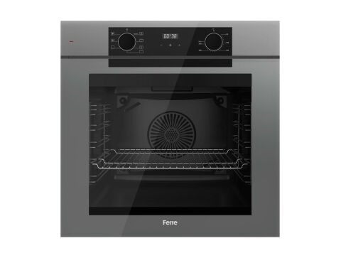 Ferre FRYART-SILENTART Serisi Gri Set (CS208-FA + QEP63CPR +D079-SA ) - Emaye Izgara / Kademeli Musluk