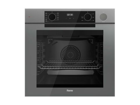 Ferre STEAMART-FRYART-SILENTART Serisi Gri Set (SS208 + QEP64CPR +D065-SA ) - Emaye Izgara