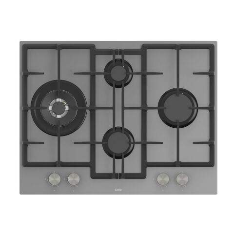 Ferre STEAMART-FRYART Serisi Gri Set (ED078 + QEP64CPR +D082 ) - Döküm Izgara / 67 cm Ocak