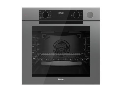 Ferre STEAMART-FRYART Serisi Gri Set (SS038 + QEP64CPR +D079 ) - Döküm Izgara / 75 cm Ocak