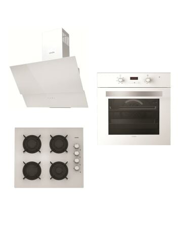Vinola Set 044-B (MOG.6310.111.02 + MOFA.104.111.02  + MCWW104.111.602-03) Beyaz Ankastre Set