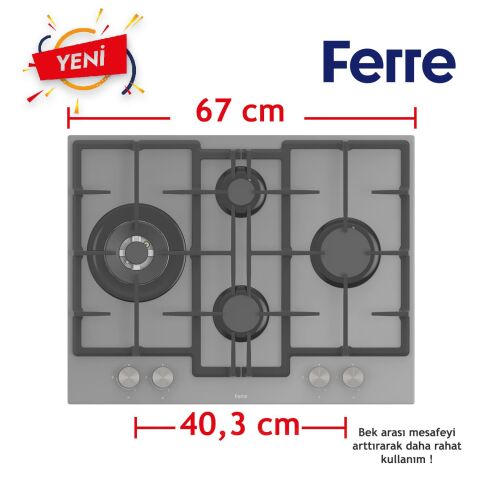 Ferre FRYART Serisi Airfry Pişirme Gri Set (ED078 + XE63CPR +D065 )
