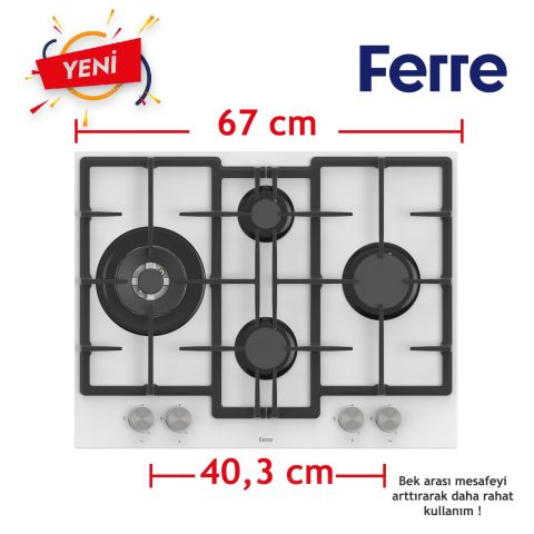 Ferre FRYART Serisi Airfry Pişirme Beyaz Set (ED076 + XE63CB +D078 )