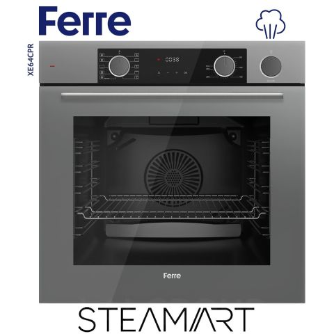 Ferre STEAMART SS Serisi Gri Set (SS208 + XE64CPR +D079 ) - Kare Emaye Izgara
