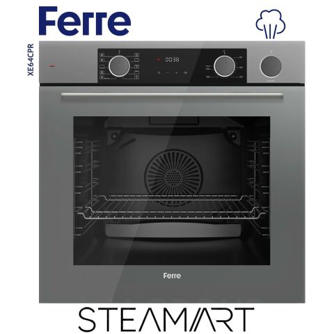 Ferre STEAMART SS Serisi Gri Set (SS208 + XE64CPR +D088 ) - Kare Emaye Izgara