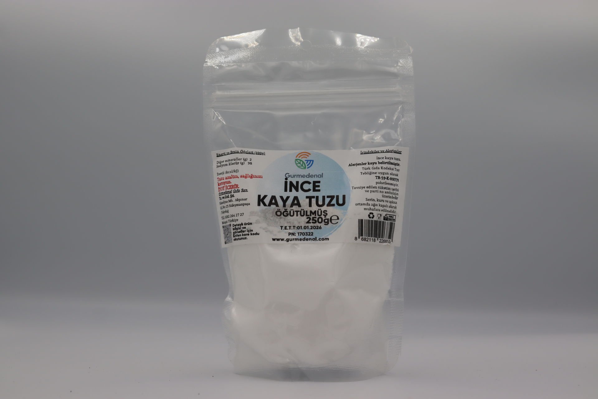 İnce Kaya Tuzu 250g (Öğütülmüş)