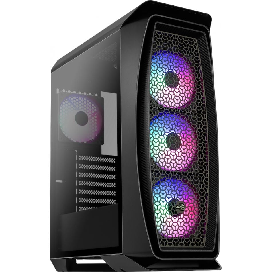 AEROCOOL AERO ONE FROST 500W 4x12CM FGRB FAN ATX PENCERELİ 2xUSB3.0 SİYAH GAMING KASA AE-AERO1FR500