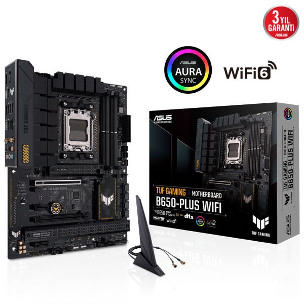 ASUS TUF GAMING B650-PLUS WIFI 4xDDR5 DP/HDMI 3xM.2 AM5 ANAKART