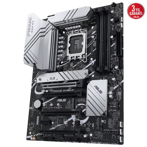 ASUS PRIME Z790-P INTEL Z790 LGA1700 4xDDR5 7200MHZ 1xDP 1xHDMI 3xM2 USB3.2 AURA RGB 2.5GBİT LAN ATX ASUS 5X PROTECTION III ARMOURY CRATE AI SUİTE 3