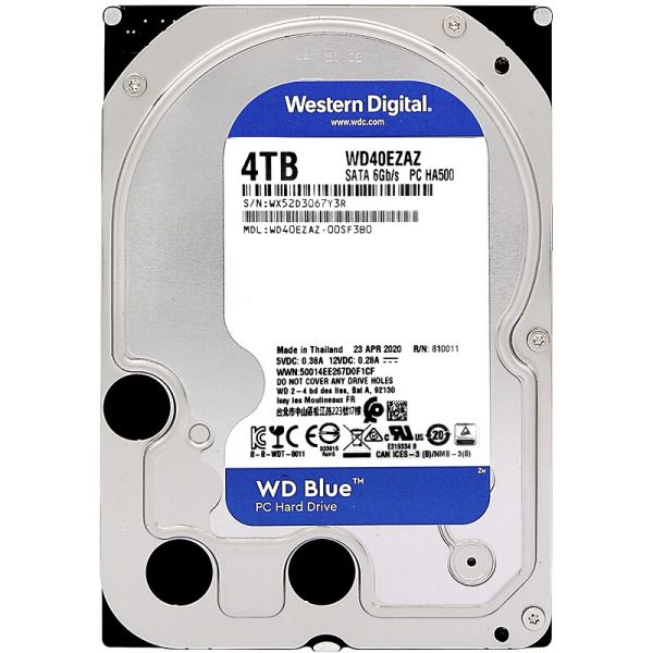 WD BLUE 4TB 5400RPM 64MB SATA3 6Gbit/sn WD40EZAZ HDD