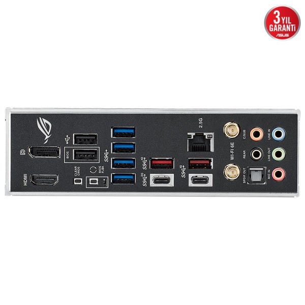 ASUS ROG STRIX Z790-H GAMING WIFI INTEL Z790 LGA1700 DDR5 7800 DP HDMI 4x M2 USB3.2 WiFi 6E-BT AURA RGB 2.5Gbit LAN ATX 16+1 GUC ASAMASI PCIe SlLOT Q-RELEASE ARTTIRILMIS M2 SOGUTMA