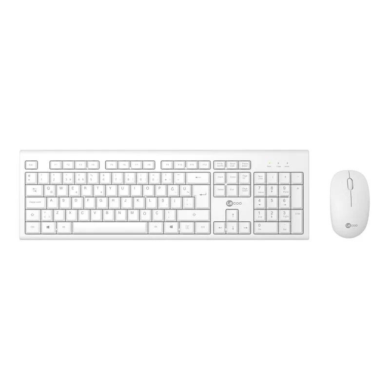 LECOO KW200 KABLOSUZ BEYAZ Q KLAVYE+MOUSE