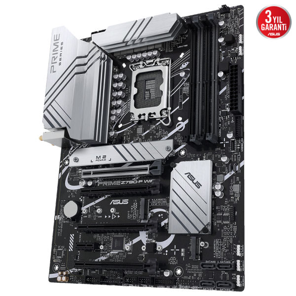 ASUS PRIME Z790-P WIFI INTEL Z790 LGA1700 4xDDR5 7200MHZ 1xDP 1xHDMI 3xM2 USB3.2 AX WİFİ BT AURA RGB 2.5GBİT LAN ATX ASUS 5X PROTECTION III ARMOURY CRATE AI SUİTE 3