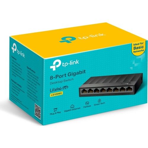 TP-LINK LS1008G 8 PORT 10/100/1000 YONETILEMEZ DESKTOP SWITCH PLASTİK KASA