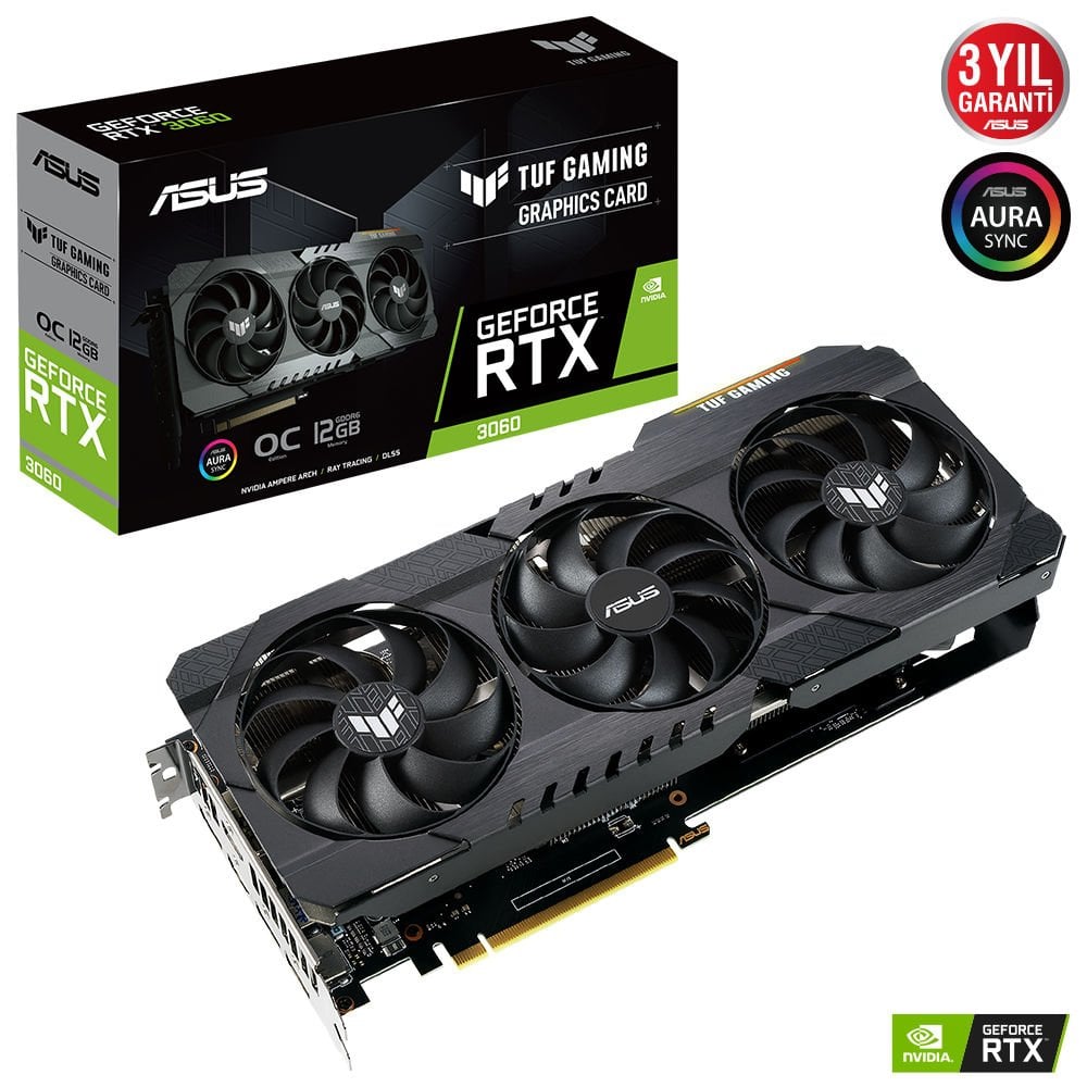 ASUS TUF-RTX3060-O12G-V2-GAMING RTX3060 12GB GDDR6 192Bit 3xDP/2xHDMI