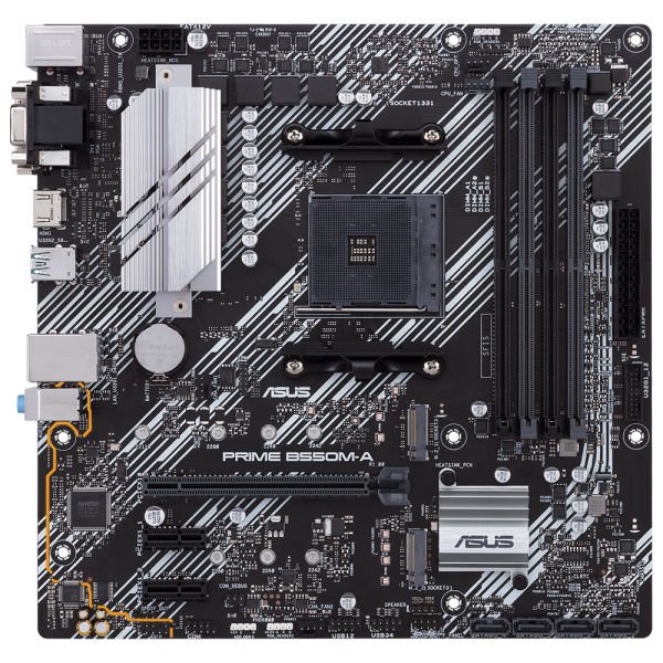 ASUS PRIME B550M-A B550 4xDDR4 VGA+DVI+HDMI 2xM.2 AM4 ANAKART