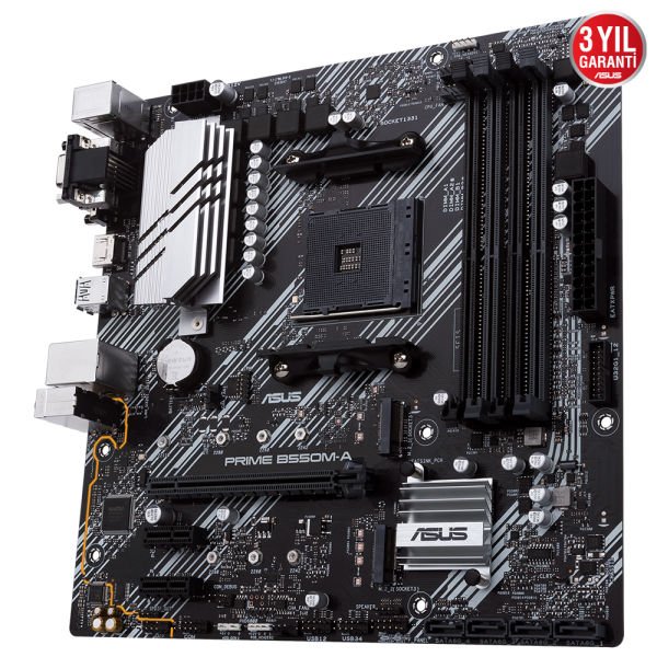ASUS PRIME B550M-A B550 4xDDR4 VGA+DVI+HDMI 2xM.2 AM4 ANAKART