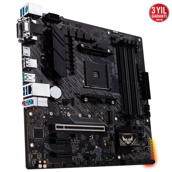 ASUS TUF GAMING A520M-PLUS 4xDDR4 VGA+HDMI+DVI-D 1xM2 AM4 ANAKART