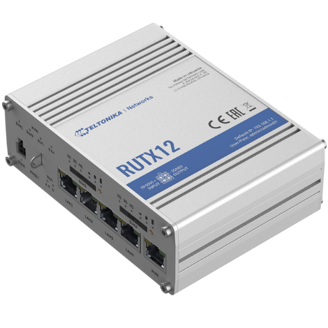 Teltonika RUTX12 LTE CAT6 Endüstriyel Hücresel Router