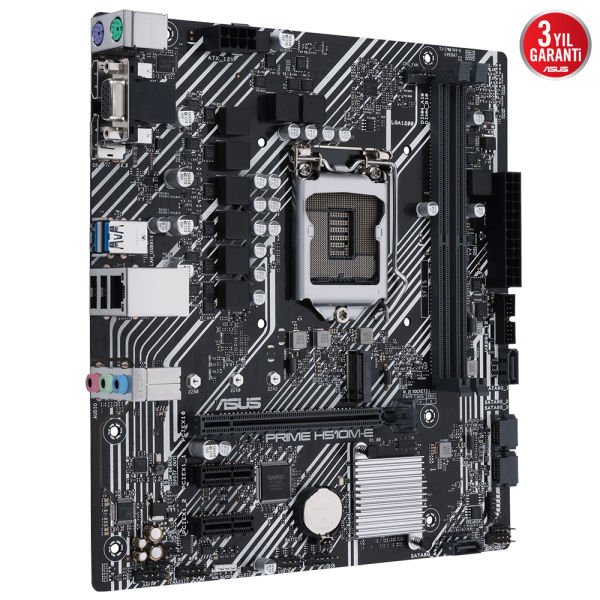 ASUS PRIME H510M-E INTEL H510 LGA1200 DDR4 1xDP 1xHDMI 1xVGA 1xM2 USB3.2 AURA RGB MATX ASUS 5X PROTECTION III ARMOURY CRATE AI SUİTE 3