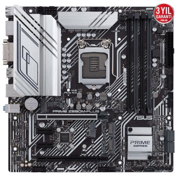 ASUS PRIME Z590M-PLUS 4xDDR4 2xM.2 1xGLAN 1200Pin ANAKART