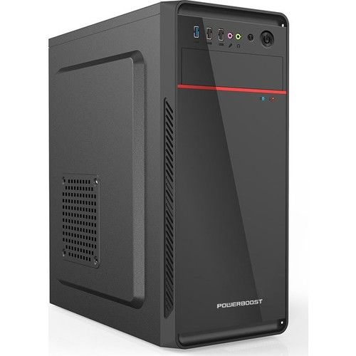 POWER BOOST VK-1626 350W 1x8CM FAN MIDI TOWER PIANO BLACK 2xUSB2.0/1xUSB3.0 1xAUDIO/MIC SİYAH KASA