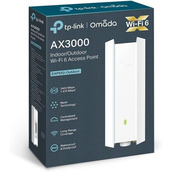TP-LINK OMADA EAP650-OUTDOOR AX3000 1200 MBPS DUALBAND WIFI6 ACCESS POINT