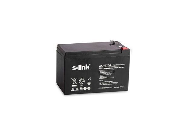 S-link AK-1270-A 12V 7Ah 2Kg Kuru Akü