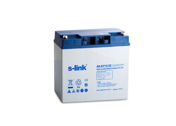 S-link AK-EV12-22 12V 22Ah Kuru Akü