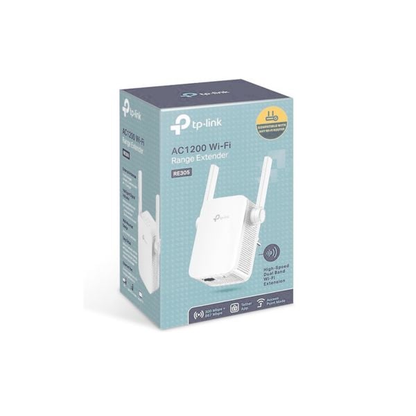 TP-LINK RE305 AC1200 1200MBPS 1PORT 10/100 ETHERNET 2 ANTEN RANGE EXTENDER