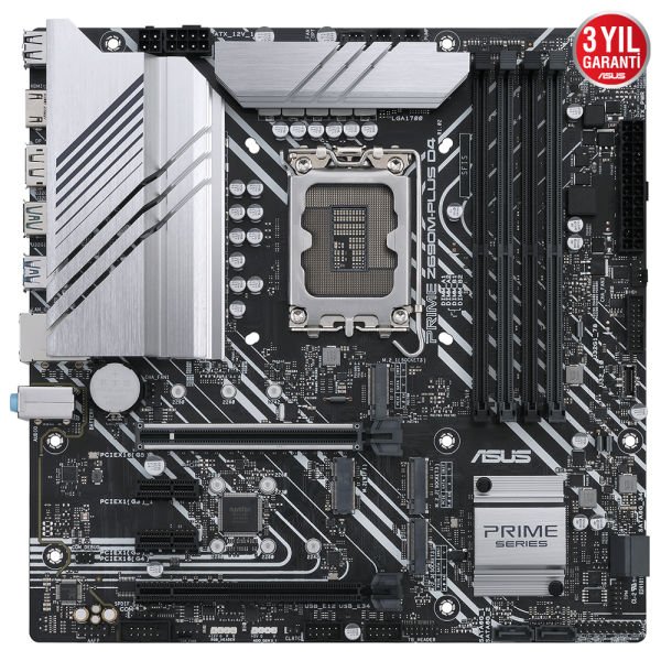 ASUS PRIME Z690M-PLUS D4 4xDDR4 HDMI/DP 3xM.2 1xGLAN 1700P ANAKART