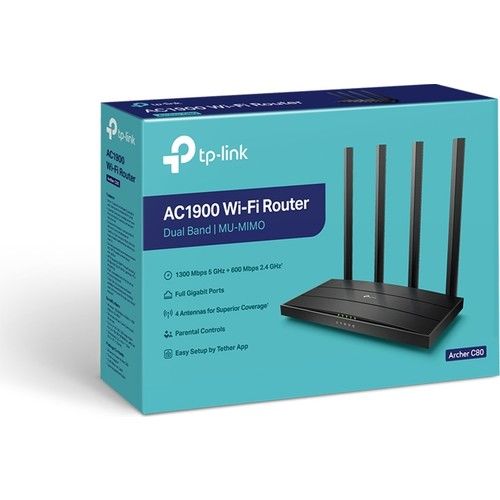 TP-LINK ARCHER C80 AC1900 1900MBPS 4 PORT DUALBAND ROUTER