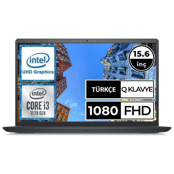 DELL INSPIRON 3511 I35111015U01 I5-1135G7 8GB 256GB SSD 1TB 2GB MX350 15.6'' FREEDOS SİYAH NOTEBOOK