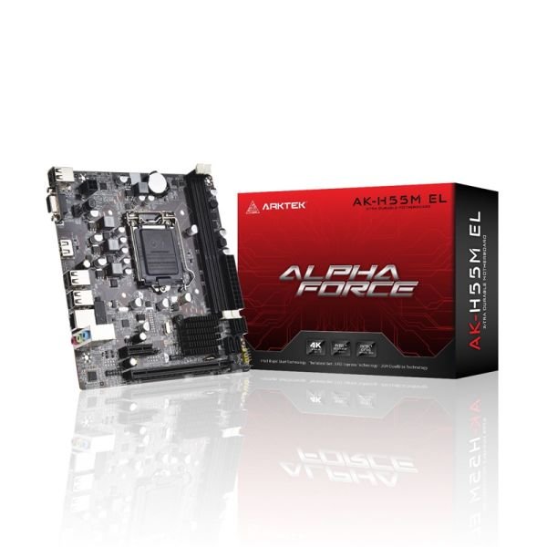 ARKTEK ALPHA FORCE AK-H55M EL 2xDDR3 VGA/HDMI LGA1156P ANAKART