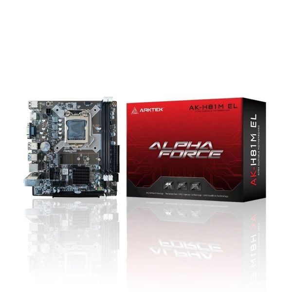 ARKTEK ALPHA FORCE AK-H81M EL H81 2xDDR3 VGA+HDMI 1xM.2 1150 PIN ANAKART