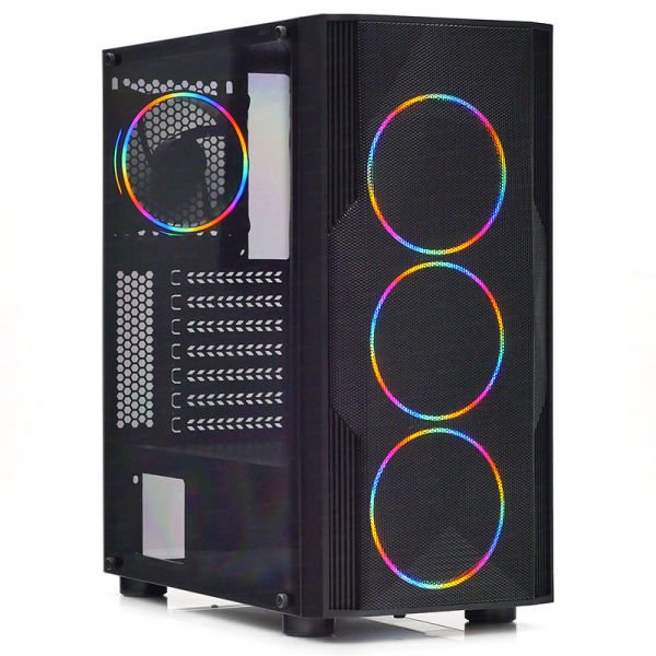 DARK DİAMOND PRO MESH PSU YOK 4x12CM ARGB FAN MIDI TOWER MESHED SİYAH GAMING KASA
