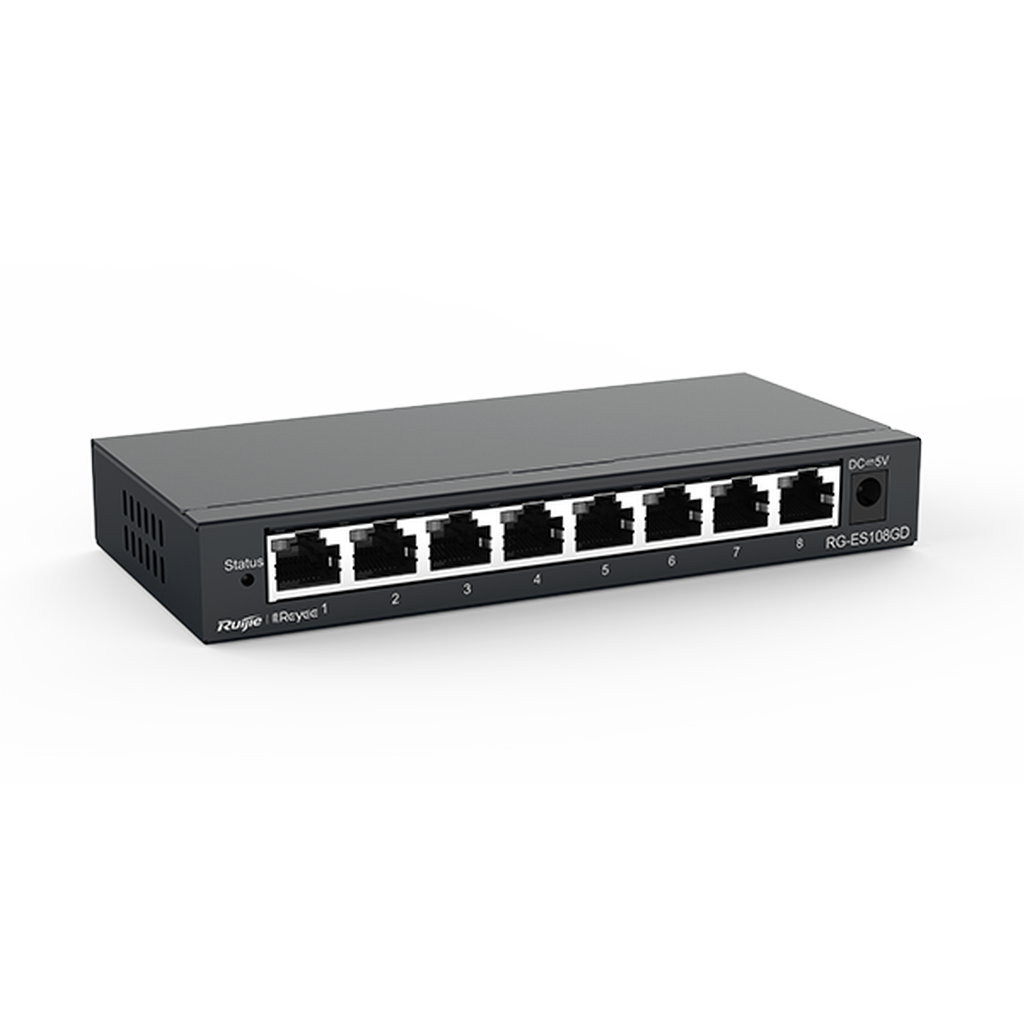 Reyee RG-ES205GC-P 5 Portlu, 10/100/1000 Gigabit, Yönetilebilir Switch, 4 Port PoE+ (54W)